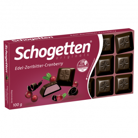 Schogetten Cranberry Dark Chocolate 100 g / 3.5 oz