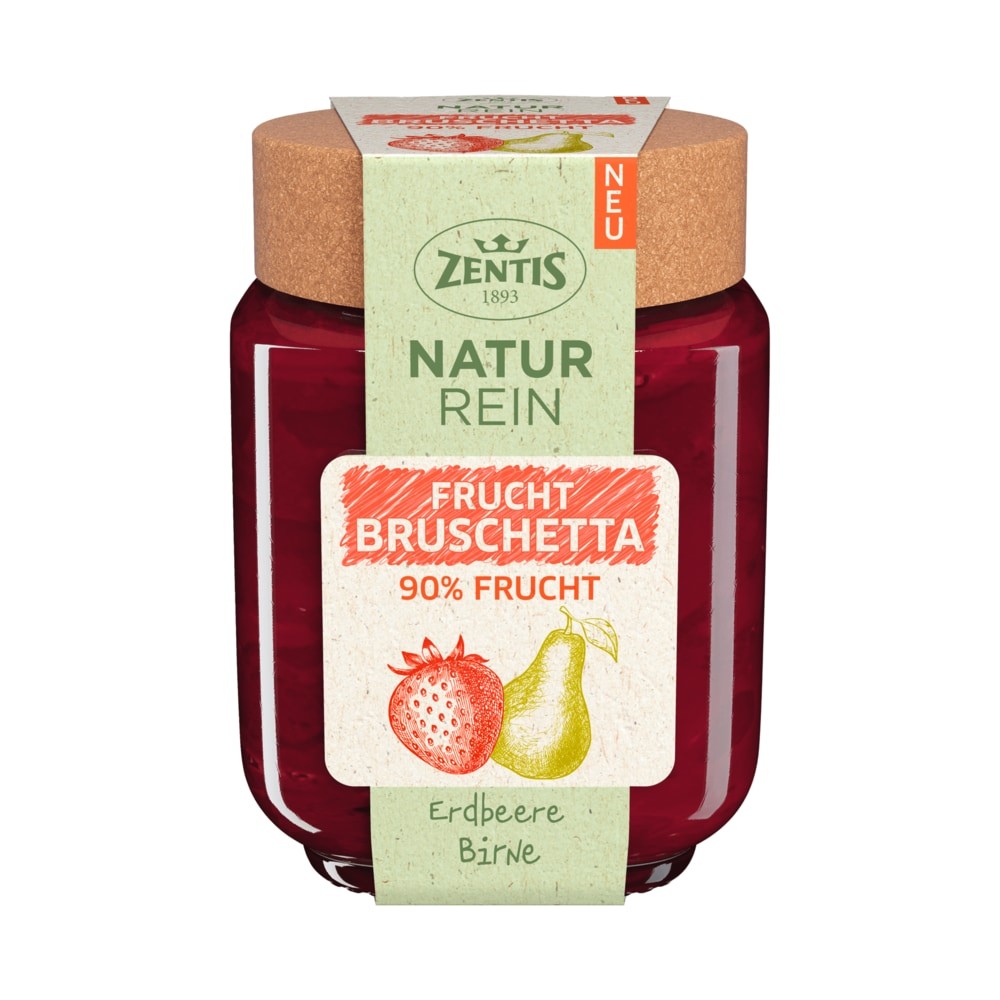 Zentis Natur Rein Fruit Bruschetta Strawberry Pear 200g