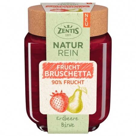 Zentis Natur Rein Fruit Bruschetta Strawberry Pear 200g
