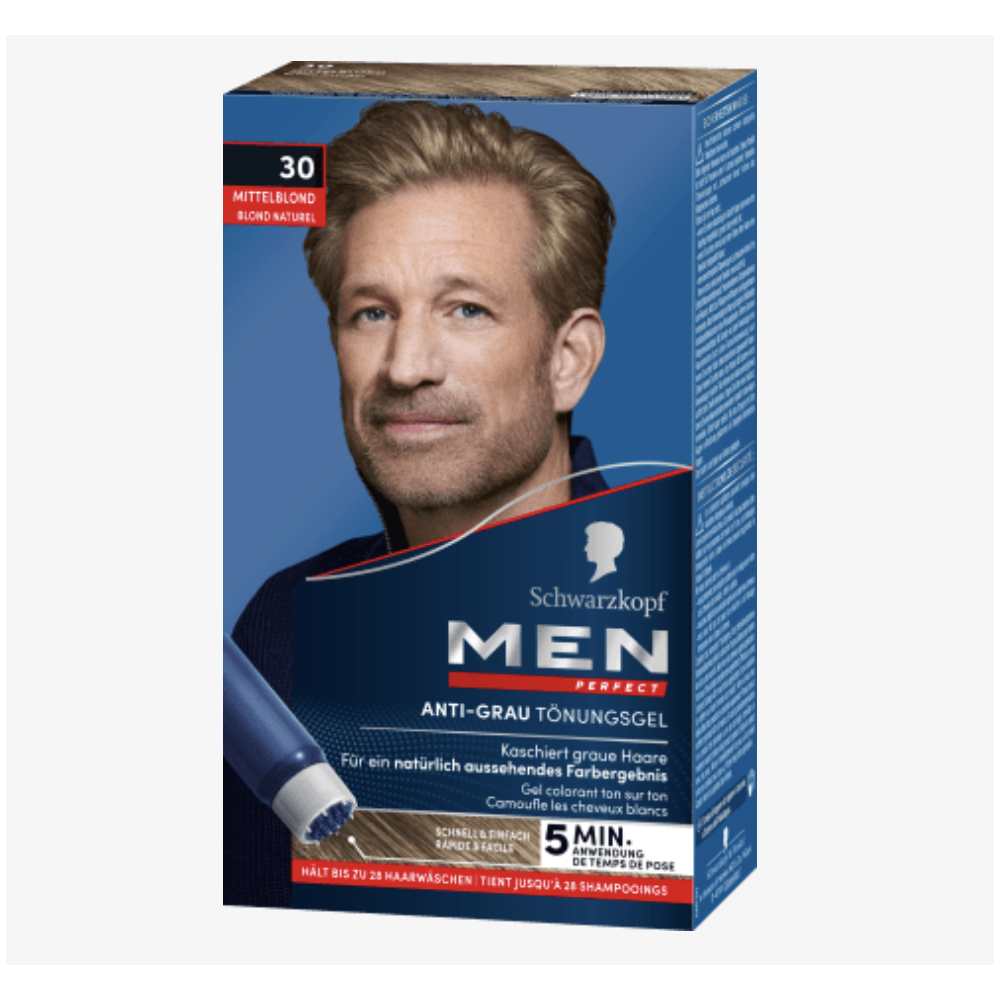 Schwarzkopf Men Perfect Anti-Grau Farbgel (30 Mittelblond)