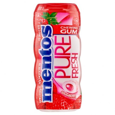 Mentos Pure Fresh Strawberry chewing gum 15 pcs 30g