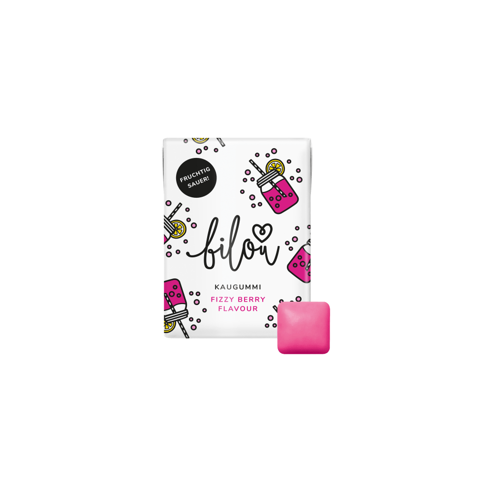 bilou Fizzy Berry Chewing Gum (10 pcs) 24 g