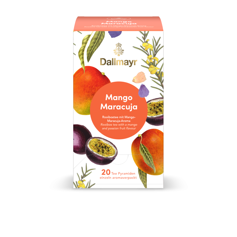 Dallmayr Mango - Passionsfrucht 20 Pyramidenbeutel