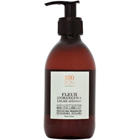 100 Bon Fleur D'Oranger & Lilas Hand & Body Liquid Soap 300 ml / 10.14 fl oz