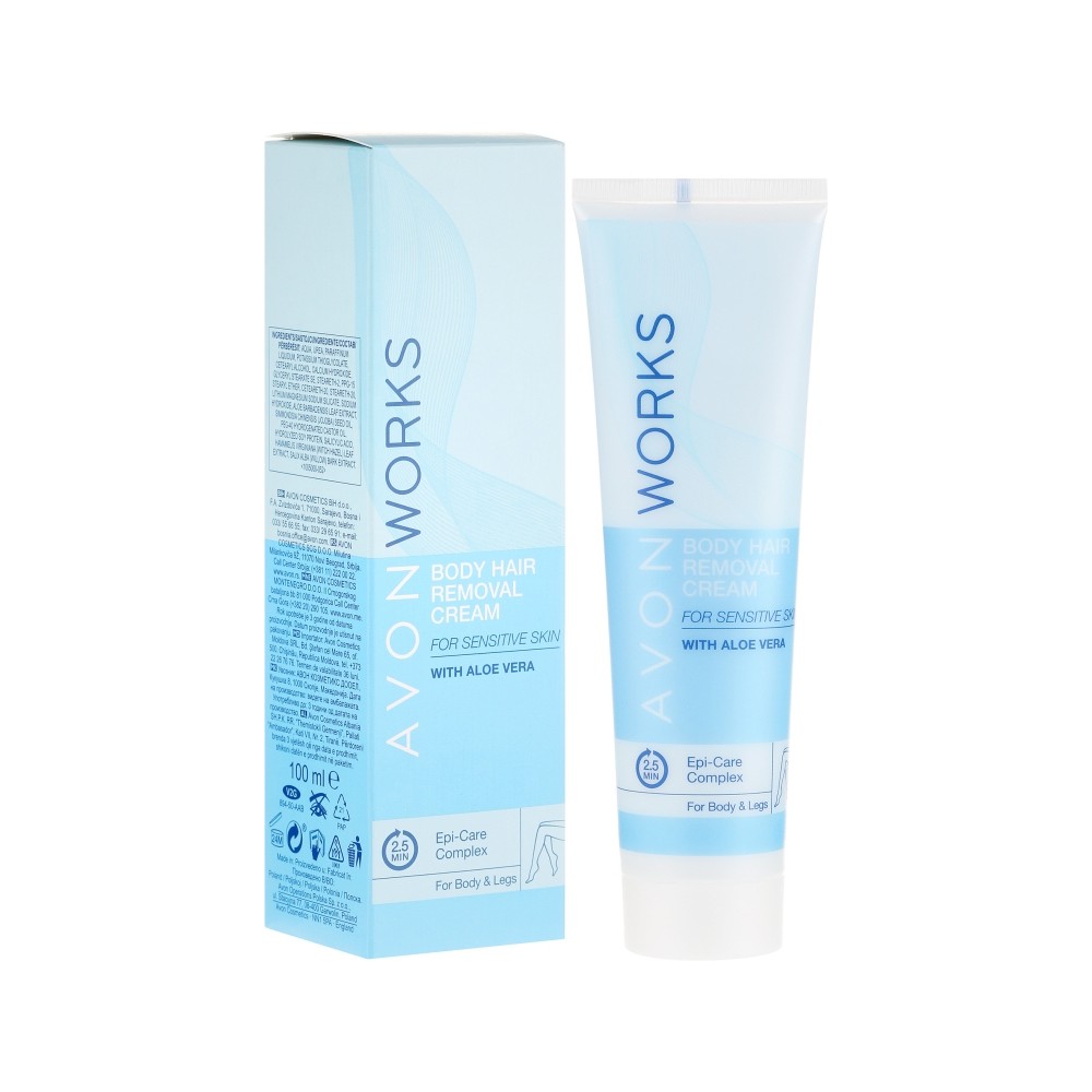 Avon Works Body Hair Removal Cream 100 ml / 3.4 fl oz