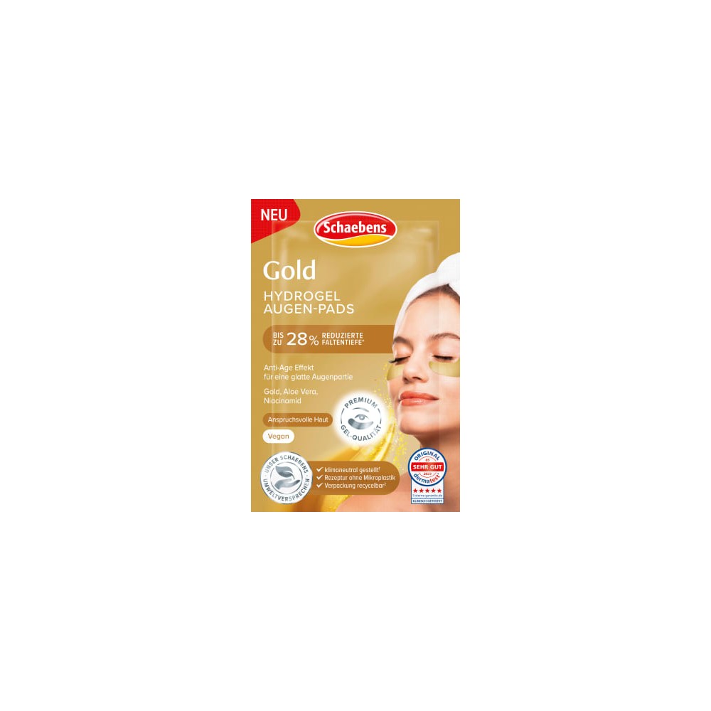 Schaebens Eye pads Hydrogel Gold (1 pair) 2 pcs