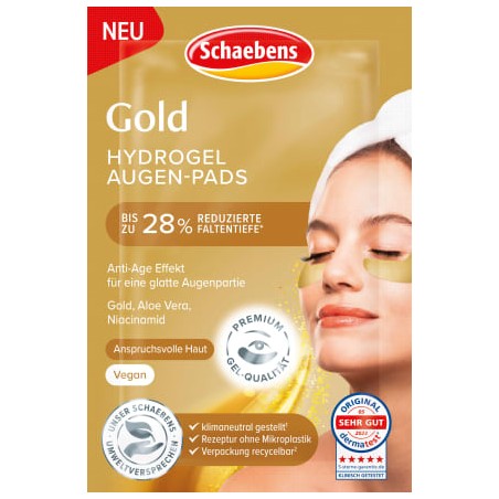 Schaebens Hydrogel-Augenpads Gold (1 Paar) 2 Stück