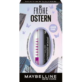 Maybelline New York Eye Makeup Set Mascara Falsies Surreal Black + free Expression Kajal 33 Black