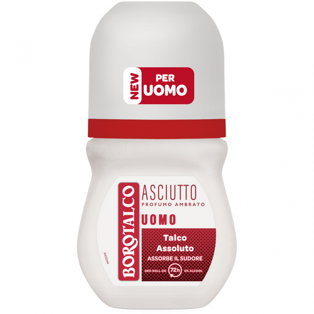 Borotalco Asciutto Ambrato Uomo / Dry Amber Men Deodorant Roll-On 50 ml / 1.6 fl oz