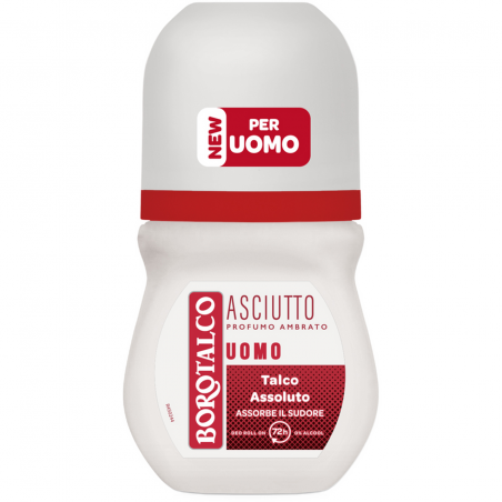 Borotalco Asciutto Ambrato Uomo / Dry Amber Men Deodorant Roll-On 50 ml / 1.6 fl oz