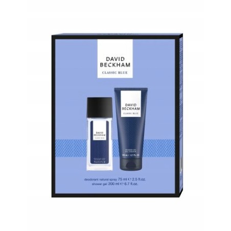 David Beckham Classic Blue Deodorant Spray 75 ml / 2.5 fl oz + Shower Gel 200 ml / 6.7 fl oz