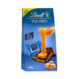 Lindt Squares Dark Caramel Sea Salt 144 g