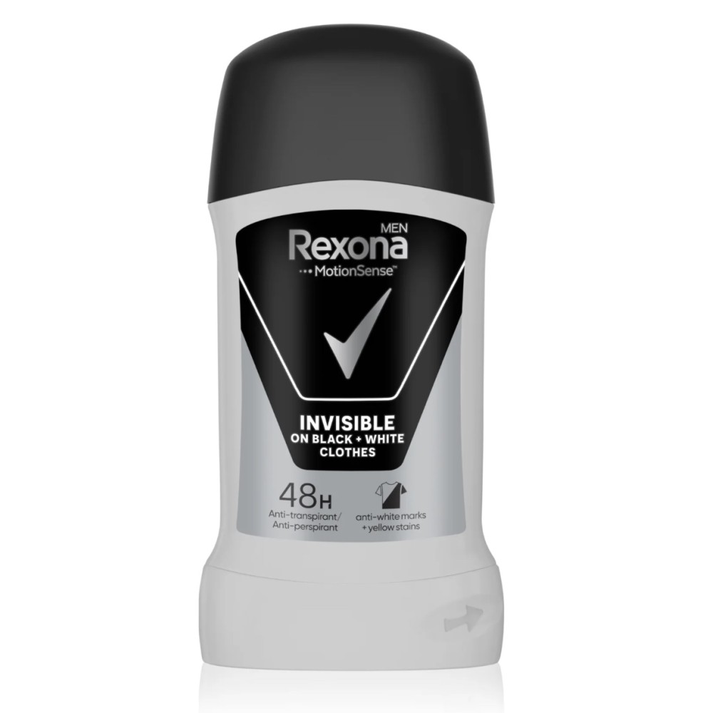 Rexona Men Unsichtbar auf schwarzer und weißer Kleidung Antiperspirant-Deo-Stick 50 ml / 1,7 oz