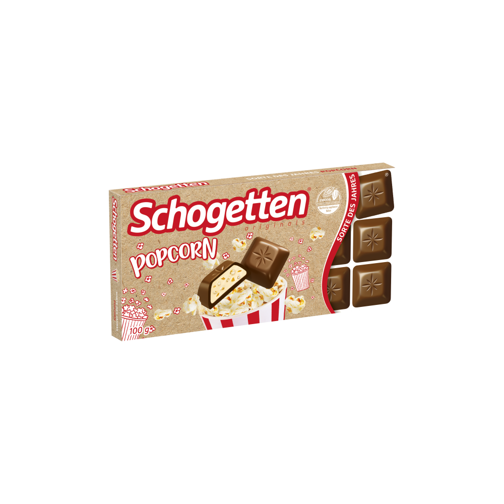Schogetten Popcorn Chocolate 100 g / 3.5 oz