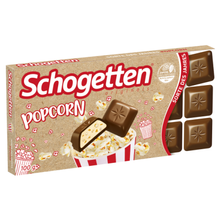 Schogetten Popcorn Chocolate 100 g / 3.5 oz