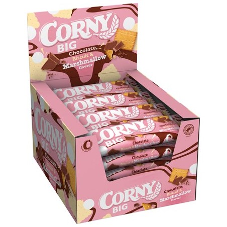 Corny Big Chocolate, Biscuit & Marshmallow 40 g / 1.4 oz (24-Pack)
