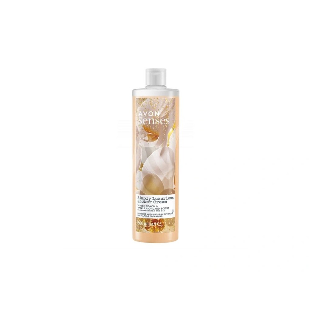 AVON White Peach and Vanilla Orchid Simply Luxurious Shower Cream 500 ml