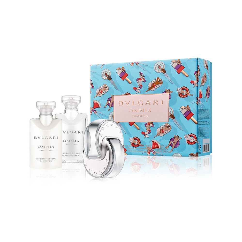 Bvlgari Omnia Crystalline Eau de Toilette 40 ml / 1,35 fl oz + Bodylotion 40 ml / 1,35 fl oz + Duschgel 40 ml / 1,35 fl oz