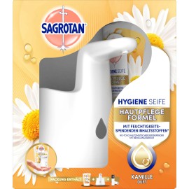 Sagrotan berührungsloser Seifenspender + Nachfüllpack Lotus & Kamille