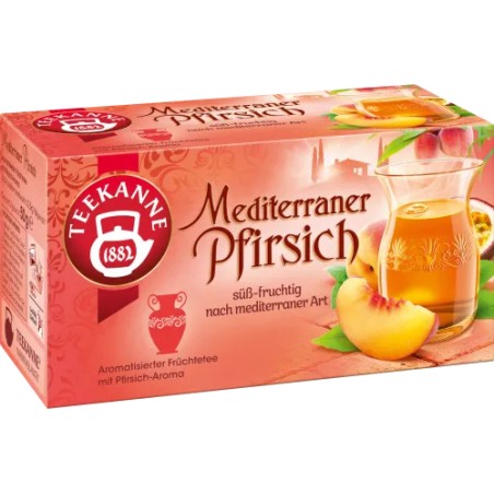 Teekanne Mediterraner Pfirsich 20 Teebeutel