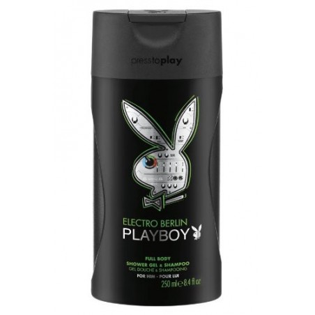 Playboy Electro Berlin Shower Gel & Shampoo 250 ml / 8.4 fl oz
