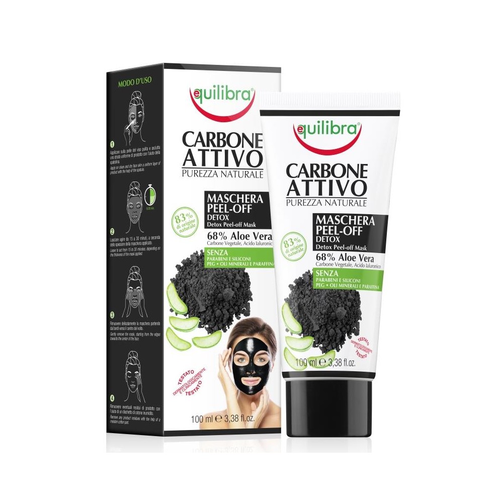 Equilibra Aktivkohle‑Gesichtsmaske 100 ml / 3,38 fl oz