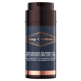Gillette King C Herren – feuchtigkeitsspendende Gesichtspflege + Bart, 100 ml / 3,38 fl oz