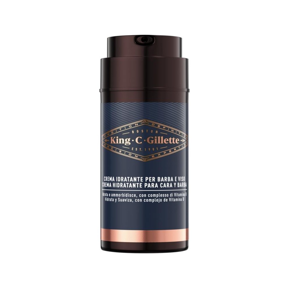 Gillette king C men's face moisturizing + beard 100 ml / 3.38 fl oz