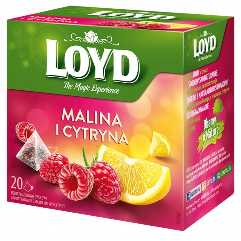 Loyd Raspberry and Lemon 20 tea bags