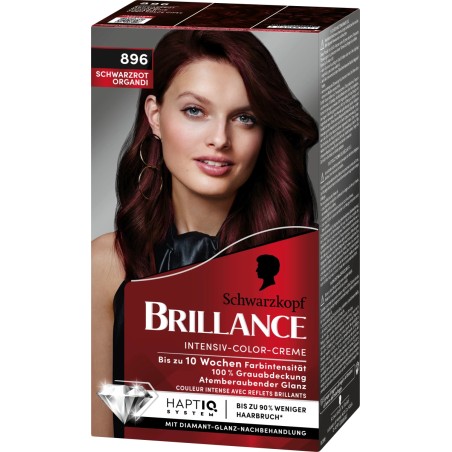 Schwarzkopf Brillance Hair Color 896 Black Red Organdi