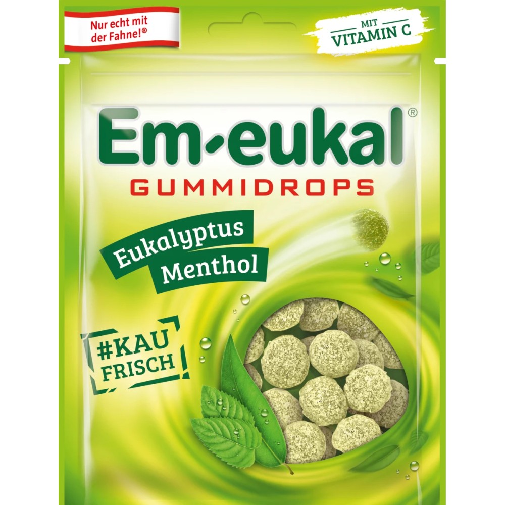Em-eukal eucalyptus menthol gum drops 90 g