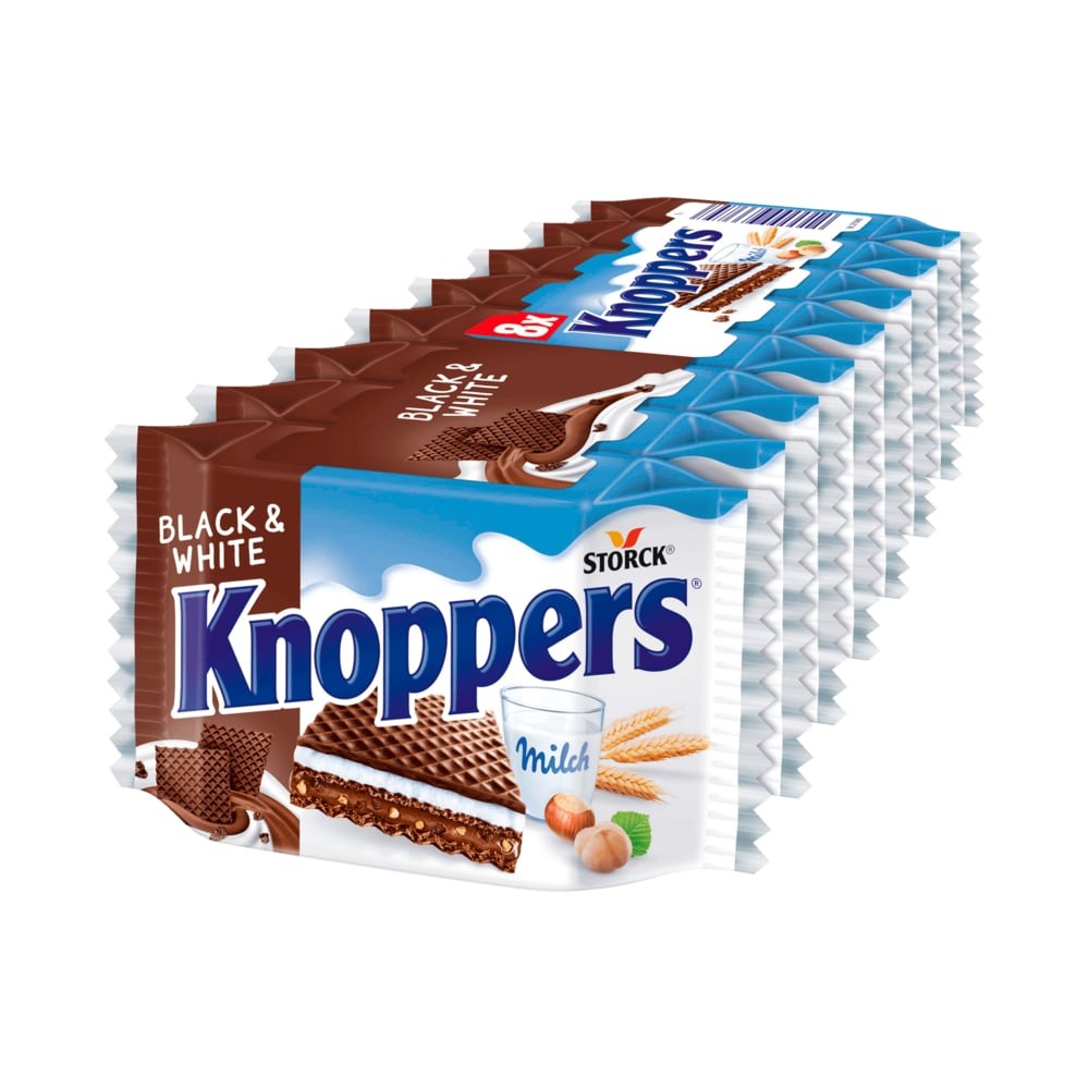 Knoppers Black & White 8 x 25 g / 0.88 oz