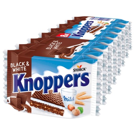 Knoppers Black & White 8 x 25 g / 0.88 oz