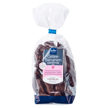 Arko Jelly Banana Dark Chocolate 250 g / 8.75 oz
