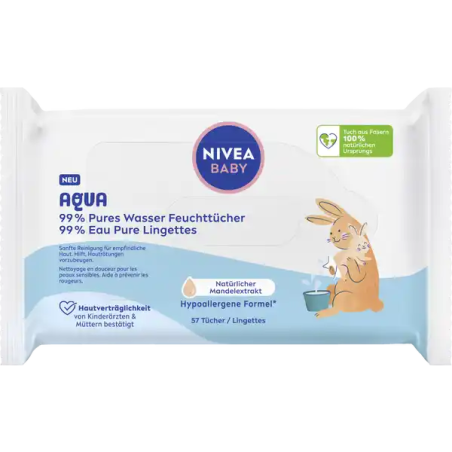 Nivea baby Aqua wet wipes 57 pcs