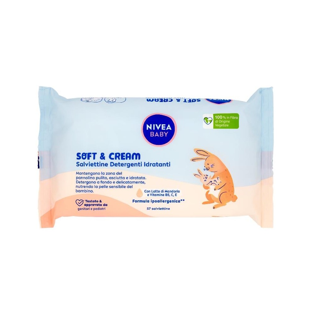Nivea baby wet wipes baby soft & cream 57 pcs