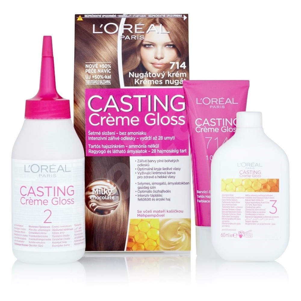 L'oreal Paris Casting Creme Gloss Hair Colourant 714 Nougat Creme