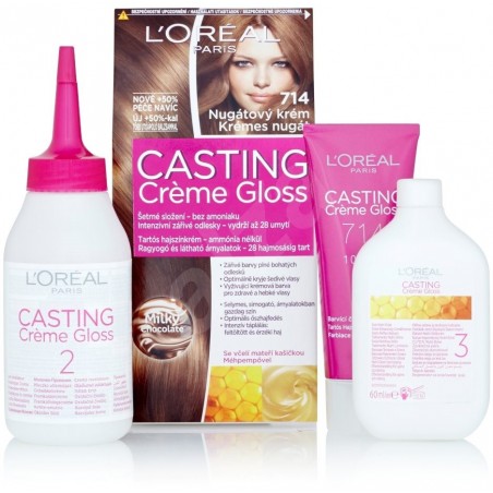L'oreal Paris Casting Creme Gloss Hair Colourant 714 Nougat Creme