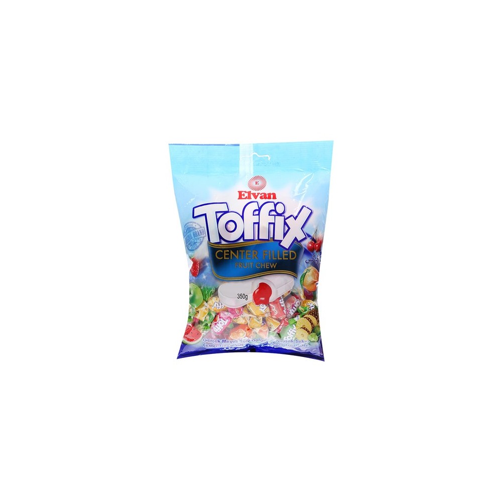 Elvan Toffix Assorted Fruity Filled Chew 350 g