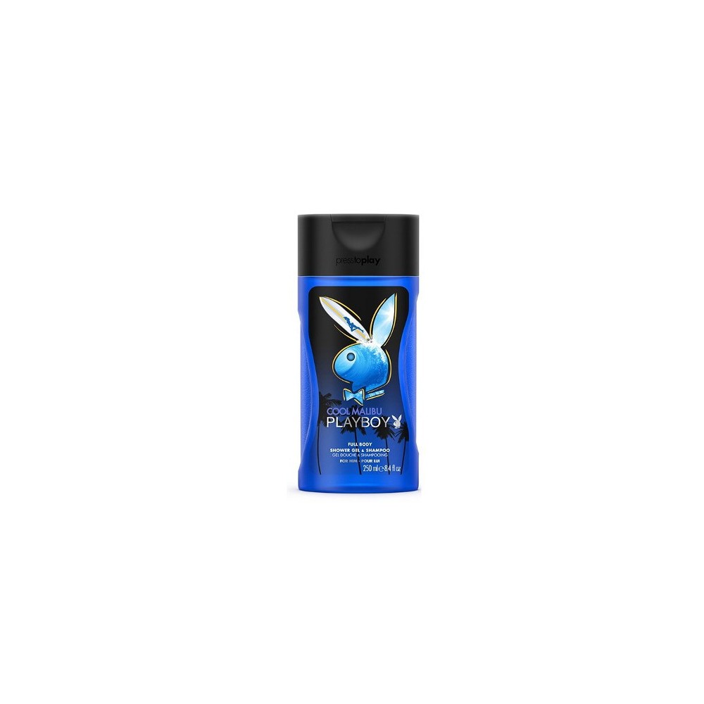 Playboy Cool Malibu Duschgel und Shampoo 250 ml / 8,4 fl oz