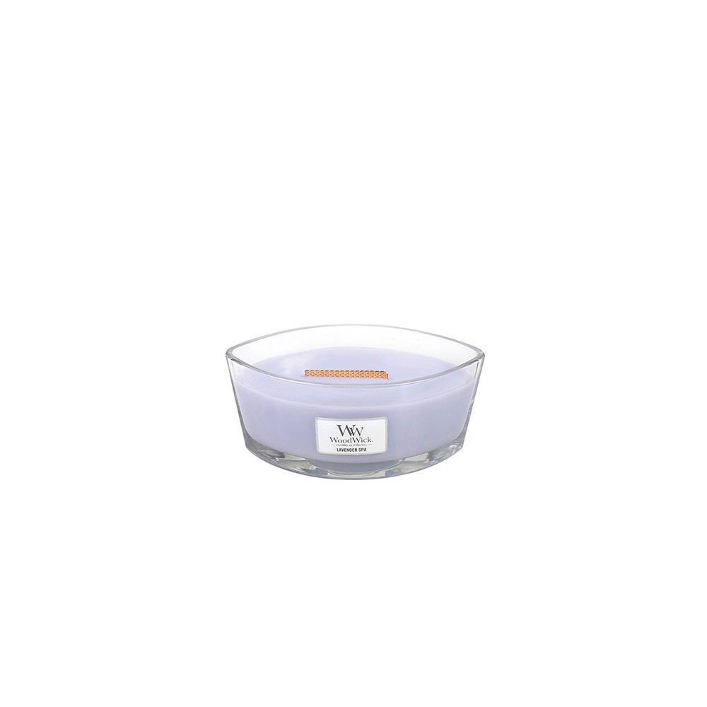WoodWick Lavender Spa scented candle with wooden wick 453,6 g