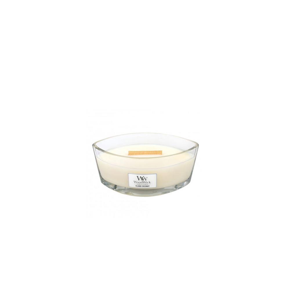 WoodWick Island Coconut scented candle with wooden wick 453,6 g