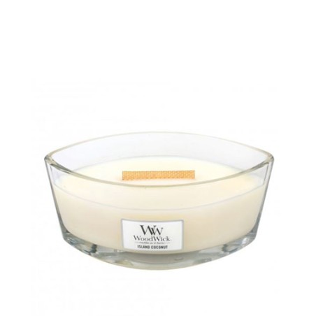 WoodWick Island Coconut scented candle with wooden wick 453,6 g