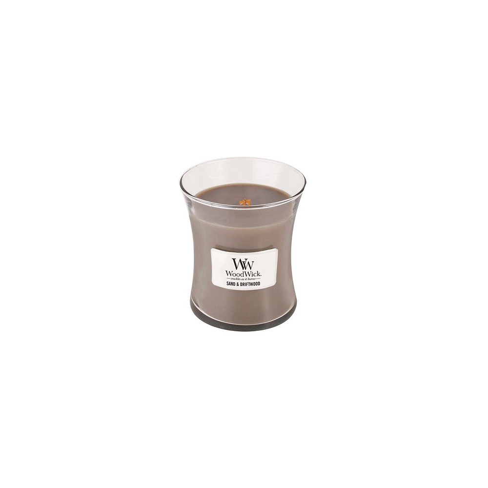 WoodWick Sand & Driftwood scented candle with wooden wick 275 g
