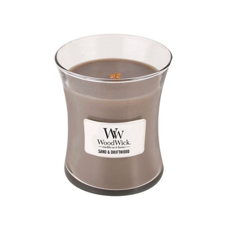 WoodWick Sand & Driftwood scented candle with wooden wick 275 g