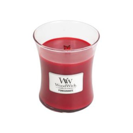 WoodWick Pomegranate scented candle with wooden wick 275 g