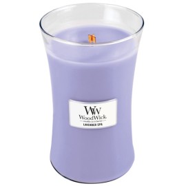 WoodWick Lavender Spa scented candle with wooden wick 609,5 g
