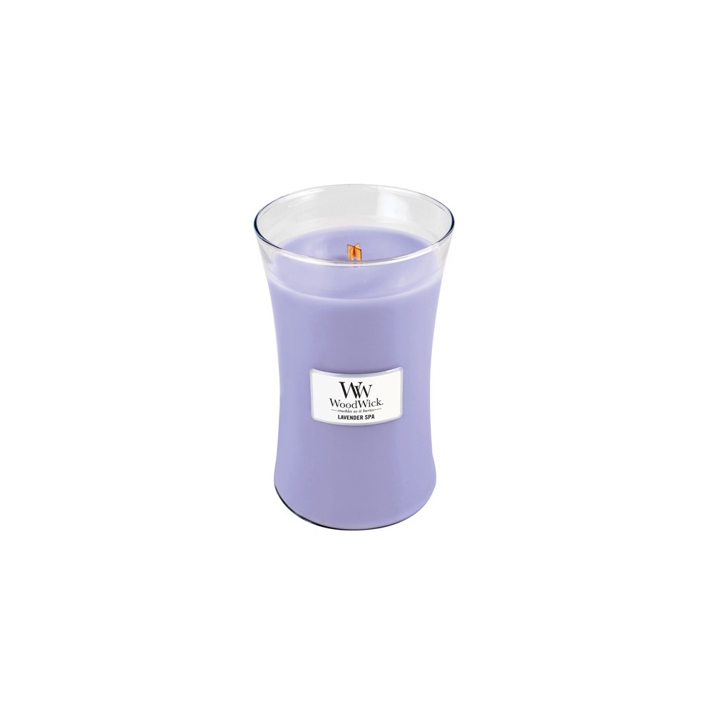 WoodWick Lavender Spa scented candle with wooden wick 609,5 g