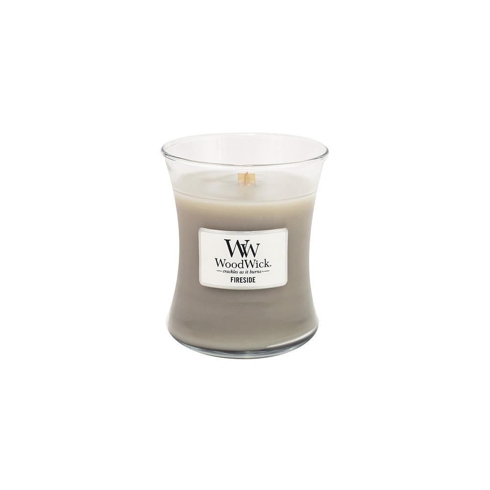 WoodWick Fireside scented candle with wooden wick 275 g