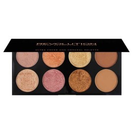 Makeup Revolution London Ultra Blush Palette – Palette mit Rouges, 13 g, Goldener Zucker 2, Roségold